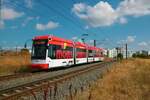 Mainzer Mobilität Stadler Variobahn Wagen 221 am 16.08.22 in Mainz 