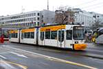 Mainzer Mobilität Adtranz GT6M-ZR Wagen 204 am 12.02.24 in Mainz Hbf