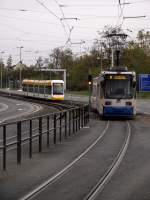 Tw 209 und Tw 223 in Mainz am 30.10.12