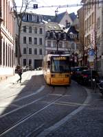 MVG ADtranz GT6M-ZR (Wagen 213) am 20.03.14 in Mainz am Schillerplatz