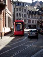 MVG Stadler Variobahn (Wagen 219) am 20.03.14 in Mainz am Schillerplatz