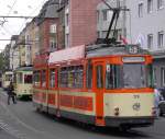 100 Jahre Mainzer Straenbahn - der Korso hat den Hauptbahnhof verlassen - 03.07.2004 - private.freepage.de/todabepa 