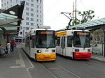 MVG Adtranz GT6M-ZR 212 und 216 am 11.06.16 in Mainz Hbf 