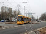 MVG Stadler Variobahn Wagen 218 am 17.12.16 in Mainz Lerchenberg