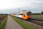 RNV OEG Düwag GT8 Wagen 4113 und 4114 am 17.10.20 in Edingen als Linie 5