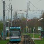 639 kurz nach verlassen der Haltestelle Hlderlinstrae. An dieser Haltestelle darf ich brigens jeden Morgen und Abend auf die Straenbahn warten... 10.04.08