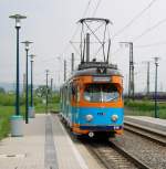 Dwag GT8 Nf 516 am Rangierbahnhof als Verstrkerzug im Maimarktverkehr am 03.02.09