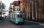 Nach wie vor zhlen die alten GT 6 Doppeltraktionen zum festen Stadtbild von Heidelberg.