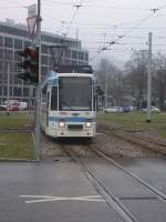 Eine Straenbahn in Heidelberg am 18.02.10