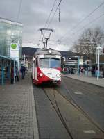 Ein RNV Dwag GT 8 am Heidelberger Hbf am 05.02.11