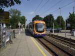 Eine RNV Variobahn in Ludwigshafen am 02.06.11