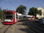 Eine RNV Straenbahn in Ludwigshafen am 02.06.11