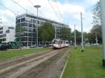 Ein GT 8 auf der Linie 5 in RIchtung Mannheim am Rmerkreis 27.07.2011
