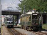 OEG Salonwagen und Tw 81 (Sixty) am 15.05.11 in Viernheim bei der IGN Sonderfahrt 100 Jahre OEG 