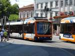 RNV Variobahn 4122 im neuen RNV Lack am 25.07.14 in Heidelberg