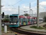 RNV Straßenbahn am 19.09.14 in Mannheim Käfertal 