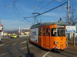 RNV Düwag GT6 200 Schienenschleifzug am 12.11.15 in Heidelberg auf der Linie 26