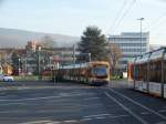 RNV Bombardier Variobahn 4142 (RNV6) am 10.12.15 in Heidelberg