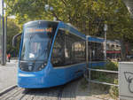 Straßenbahn München Zug 2706 mit Linie 29 in der Wendeschleife Sendlinger Tor, 18.09.2020.