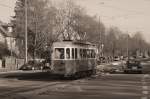Fast wie frher: D6.3 Museumswagen 490 Baujahr 1911/Umbau 1955 am 15.11.08 im Pedel Willibaldplatz-Pasing am Westbad
