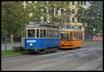 Tram Mnchen  -  Zufllige Sichtung in Mnchen am Stachus. Wagen 490 - Typ D 6.3 (nach Umbau, ursprnglich C 1.6) | Baujahr 1911 (Umbau 1955)| Wagen 2924 - Lenkdreiachser vom Typ M4.65, Bj.1959 Nr.974 ab 1971 Nr.2498 und seit 1993 ATW 2924.

28.10.2007


