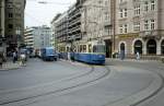 Mnchen MVV Tramlinie 18 (M4.65 2404) Kurfrstenplatz im Juli 1987.