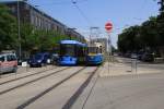 Alte Tram und Variotram- Moosach Bf - 24.7.2015