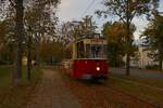 Wagen 51 der Naumburger Straßenbahn am Marienring (06.10.2023)