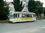 Tw 37 der NaumburgerTouristen Bahn als Linie 4 zwischen Hauptbahnhof und Wiesenstrae; 12.07.2008