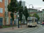 Wagen 37 der NaumburgerTouristenBahn an der Endehaltestelle am Hauptbahnhof; 12.07.2008