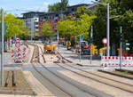 Gleiserneuerungen in der Rautenstraße in Nordhausen 20.07.2019
