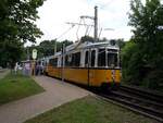 GT4 TW 80 + 81 (Ex-Stuttgart 577 + 673) am 13.06.2010 in der Parkallee in Nordhausen.