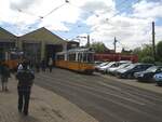 GT4 TW 80 (Ex-Stuttgart 577) am 13.06.2010 am Depot Grimmelallee in Nordhausen.