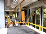 Innenanssicht eines Combino-Duo der Nordhuser Strassenbahn whrend der Fahrt von Nordhausen nach Ilfeld, 2006