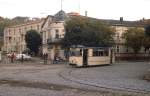 Tw 41 der Straßenbahn Nordhausen im Oktober 1980 an der Endhaltestelle Altentor