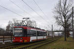 Nürnberg     VAG GT6N 1011 der rerste Wagen im Redesign Programm hier als Linie 4, Am Wegfeld, 16.03.2018  