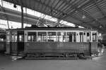 Triebwagen 801 der Nürnberg-Fürther Straßenbahn wurde 1926 von MAN und Siemens gebaut.  Zwischen Dezember 1963 und Juli 1975 wurde der Triebwagen als Arbeitswagen  A80  eingesetzt und danach ausgemustert. (Verkehrszentrum des Deutsches Museums München, August 2020)