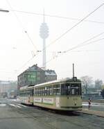 Straßenbahn Nürnberg__Linie 13 mit Bw 1578 [B4, MAN 1963, 2000 > Krakau als ET-Spender] in der Schweinauer Hauptstr.