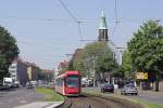 Tw 1115 auf der Regensburger Strae, im Hintergrund ist die Peterskirche zu sehen.