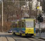 Tw 236 auf den Weg nach Waldfrieden, Abfahrt von der Haltestelle Vogtlandklinikum !