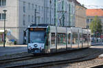 Am 26.07.2018 fuhr diese Siemens Combino  414 / Charlottenburg  auf der Linie 96 durch Potsdam.