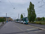 Auf dem Weg zum Campus Jungfernsee waren am 06.10.2025 Potsdamer KT4D 152 und 252 als Linie 96. Gerade wurde die Havel überquert.