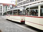 Strassenbahnzug Typ GOTHA in Potsdam, Platz der Einheit Sept.