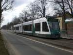 Potsdam: Straenbahnlinie 93 nach Bahnhof Rehbrcke an der Haltestelle Berliner Vorstadt Glienicker Brcke.