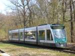 Potsdam: Straenbahnlinie 94 an der Haltestelle Babelsberg Fontanestrae.(18.4.2010)