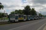 Wagen 147 & 141 als Linie 94 nach Babelsberg am Platz der Einheit. 09.08.2012 