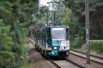 Tatra Triebzug 150 auf der Linie 92 zum Kirchsteigfeld unterwegs. Aufgenommen 21.08.2013 Potsdam Turmstrae.