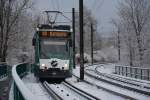 Siemens Combino 411  Bern  unterwegs auf der Linie 93/Betriebsfahrt am 26.12.2014 Bisamkiez.