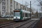 Siemens Combino  406 Erfurt  auf dem Weg zum Bornstedter Feld am 02.01.2014. Nächster Halt Hans Albers Straße.