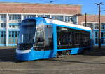RSAG-Wagen 801   Tina  stand am Mittag des 30.12.2025 auf dem Betriebshof der Rostocker Straßenbahn AG 	